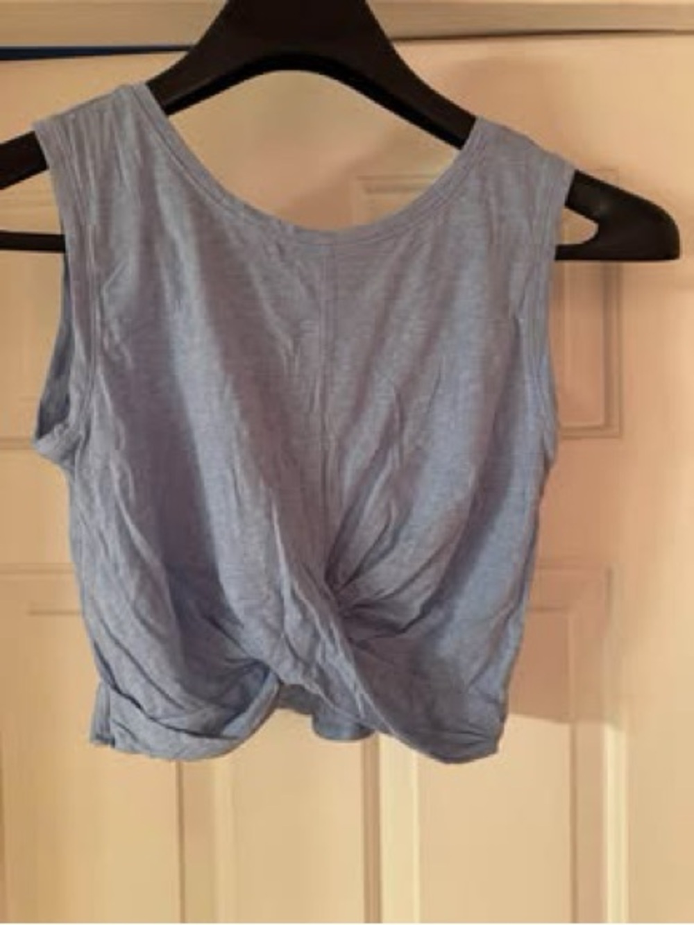 Light Blue Twist-Front Tank Top - Women